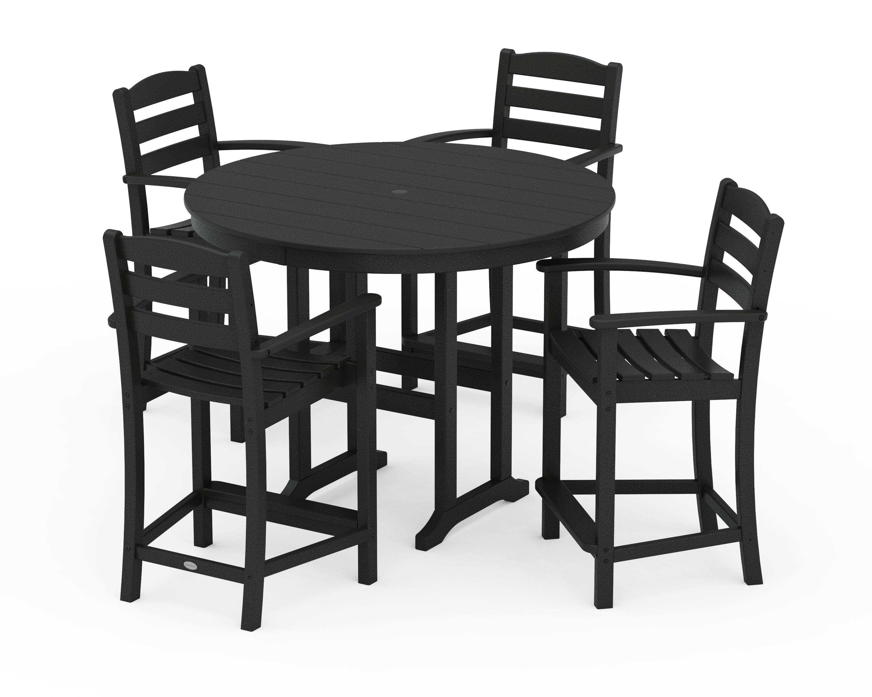 La Casa Café 5-Piece Round Farmhouse Counter Set
