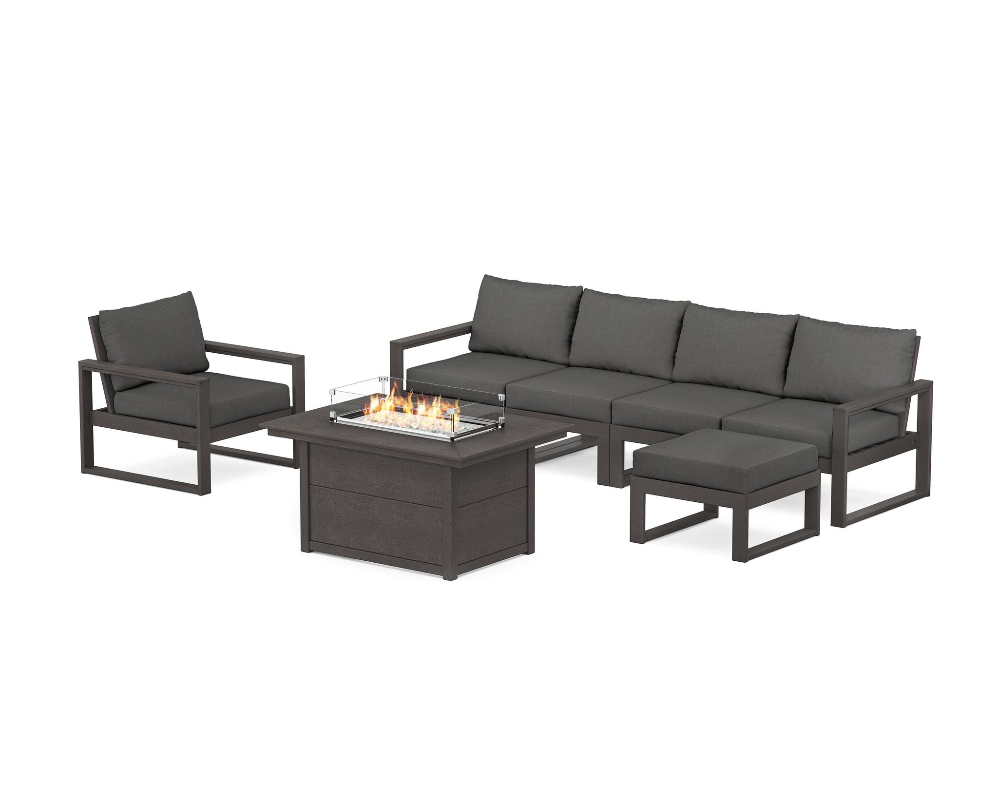 EDGE Sectional Lounge and Fire Pit Set