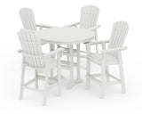 Nautical Curveback Adirondack 5-Piece Round Trestle Bar Set