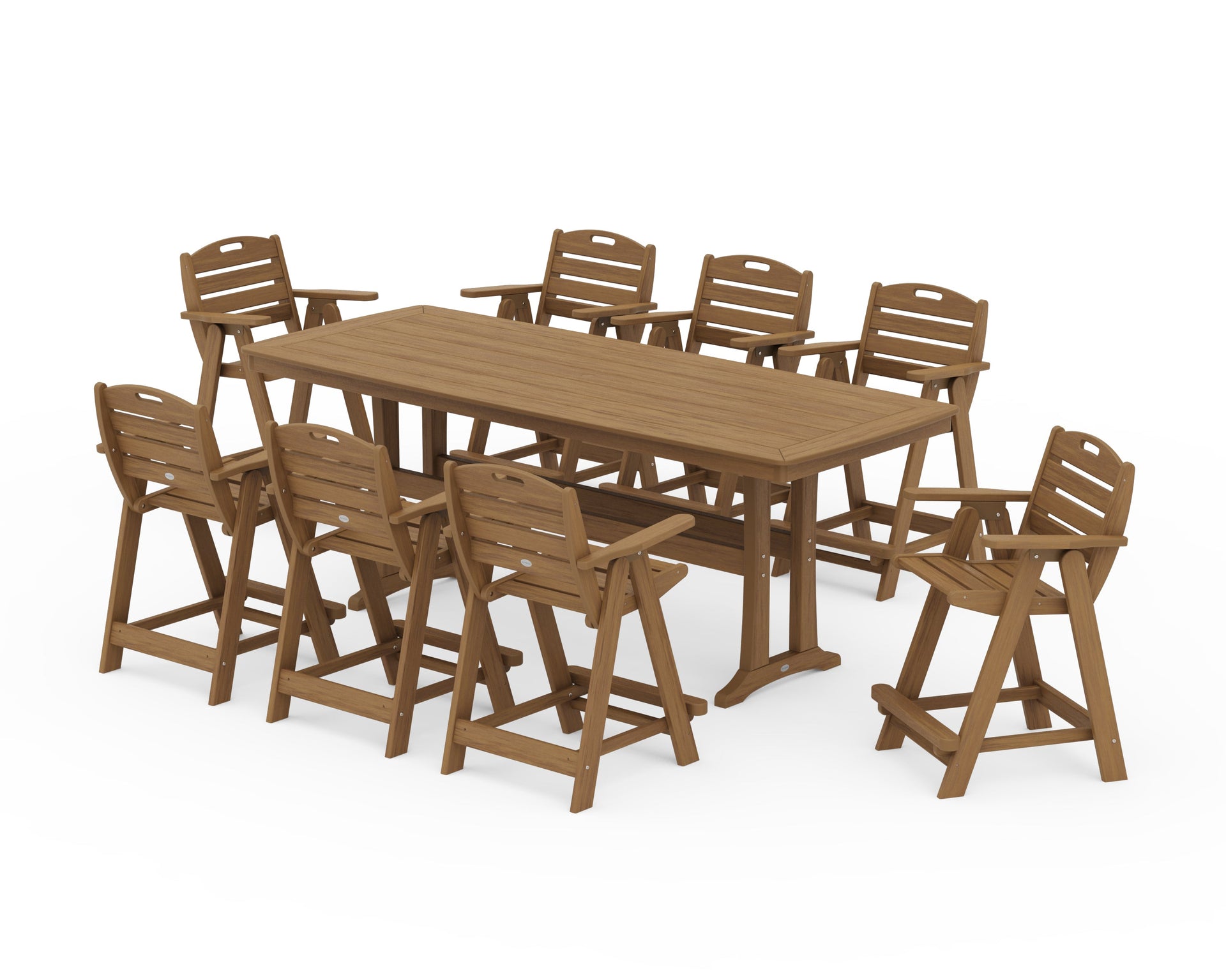 Nautical 9-Piece Counter Set with Trestle Legs