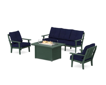 Mission Deep Seating Fire Pit Table Set