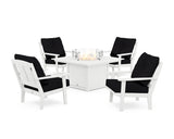 Mission 5-Piece Deep Seating Set with Fire Pit Table