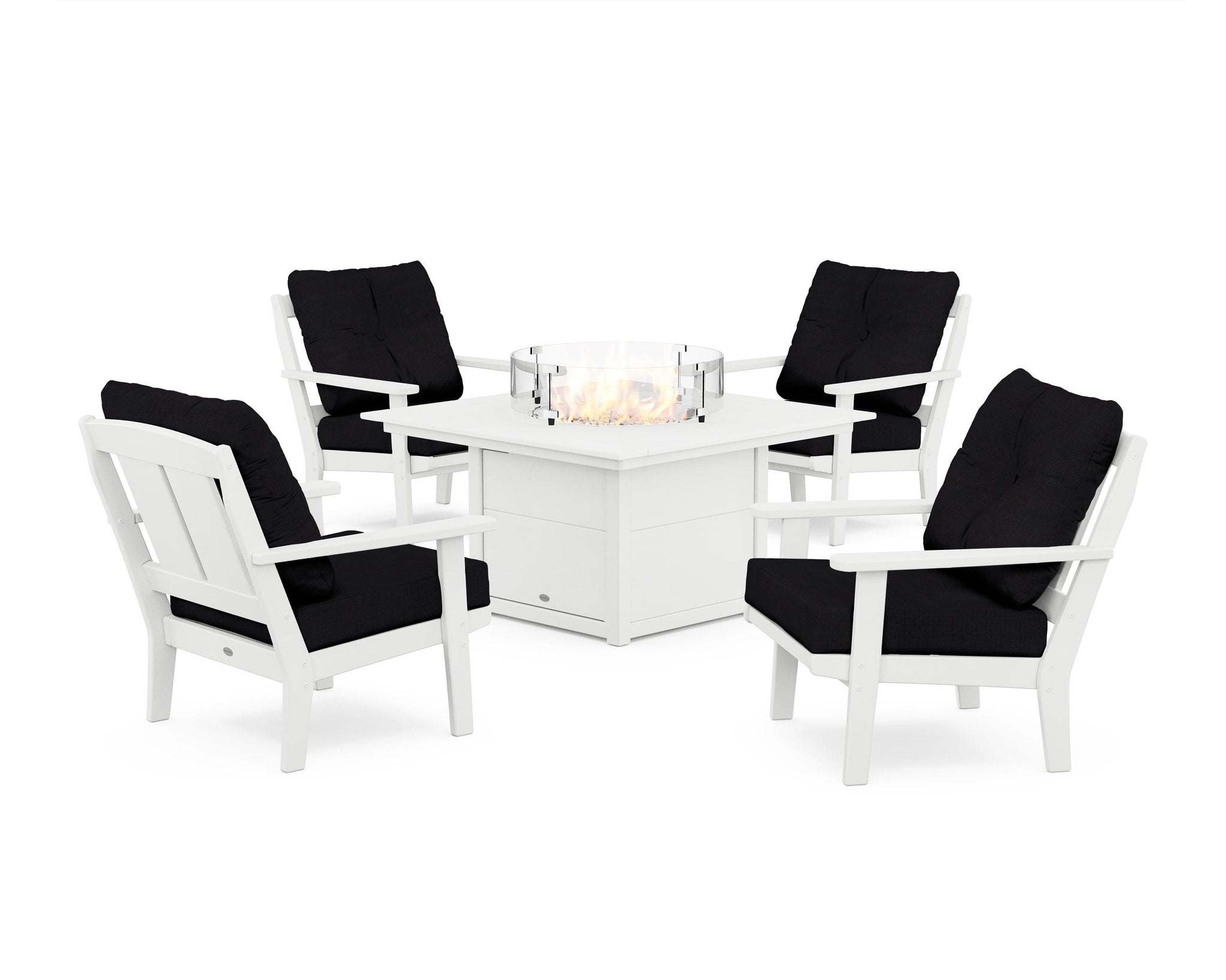 Mission 5-Piece Deep Seating Set with Fire Pit Table