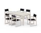 EDGE Sling Arm Chair 7-Piece Parsons Dining Set