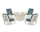 Wovendale 5-Piece Deep Seating Set with Fire Pit Table