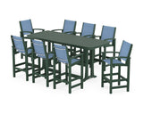 Coastal 9-Piece Bar Set with Trestle Legs