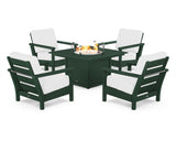 Harbour 5-Piece Conversation Set with Fire Pit Table