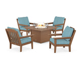 Cottage 5-Piece Deep Seating Set with Fire Pit Table