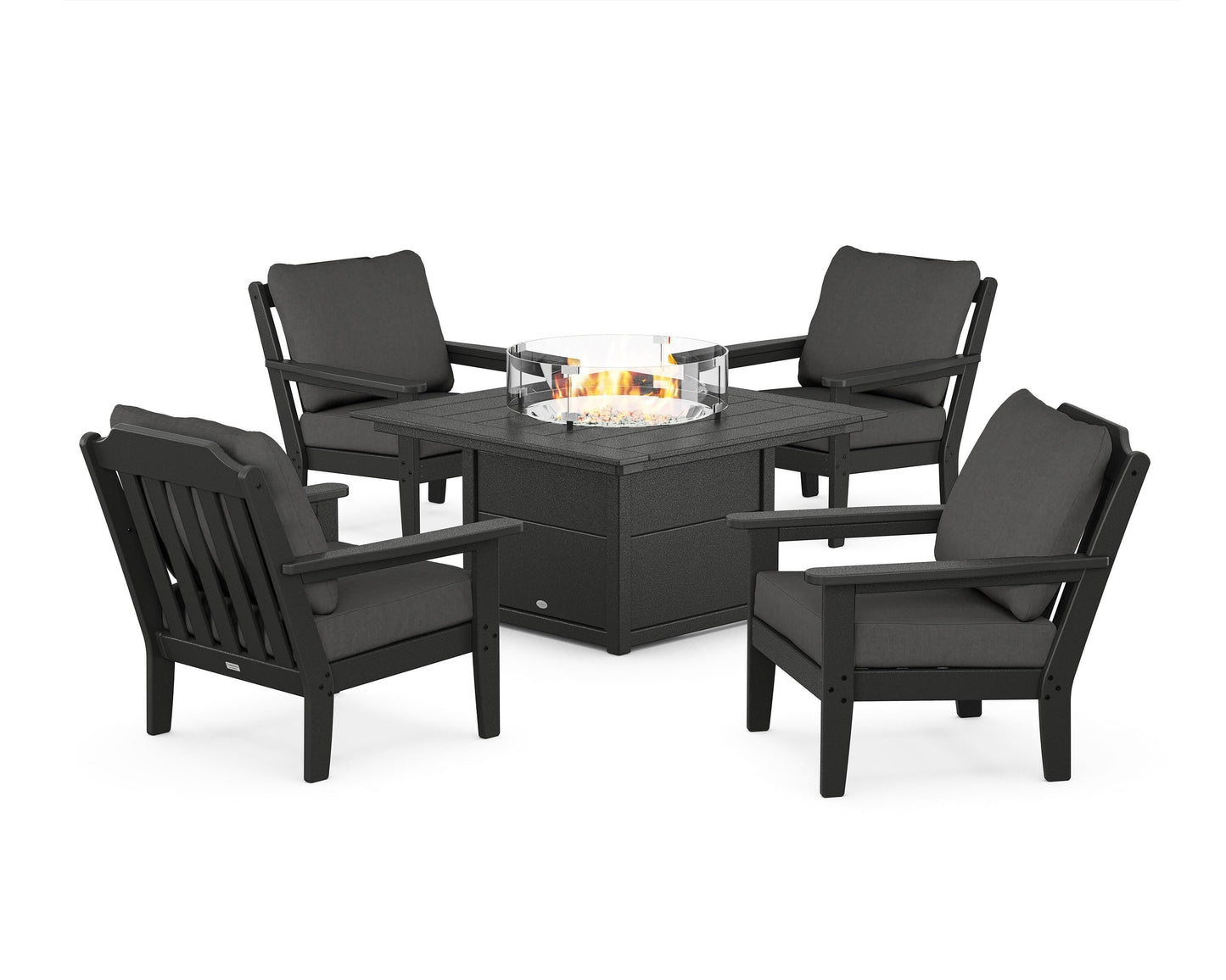 Cottage 5-Piece Deep Seating Set with Fire Pit Table