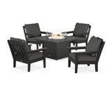 Cottage 5-Piece Deep Seating Set with Fire Pit Table