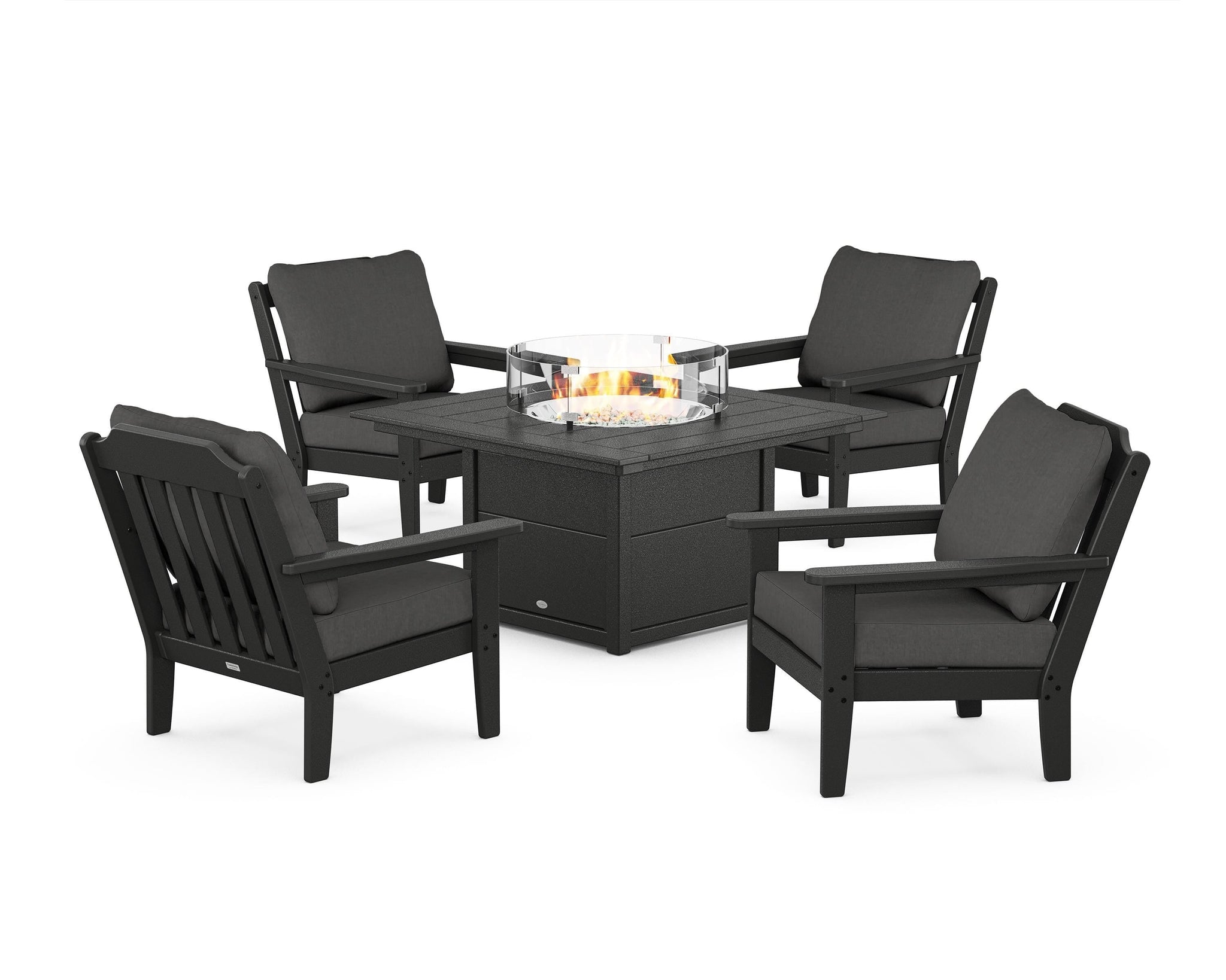 Cottage 5-Piece Deep Seating Set with Fire Pit Table