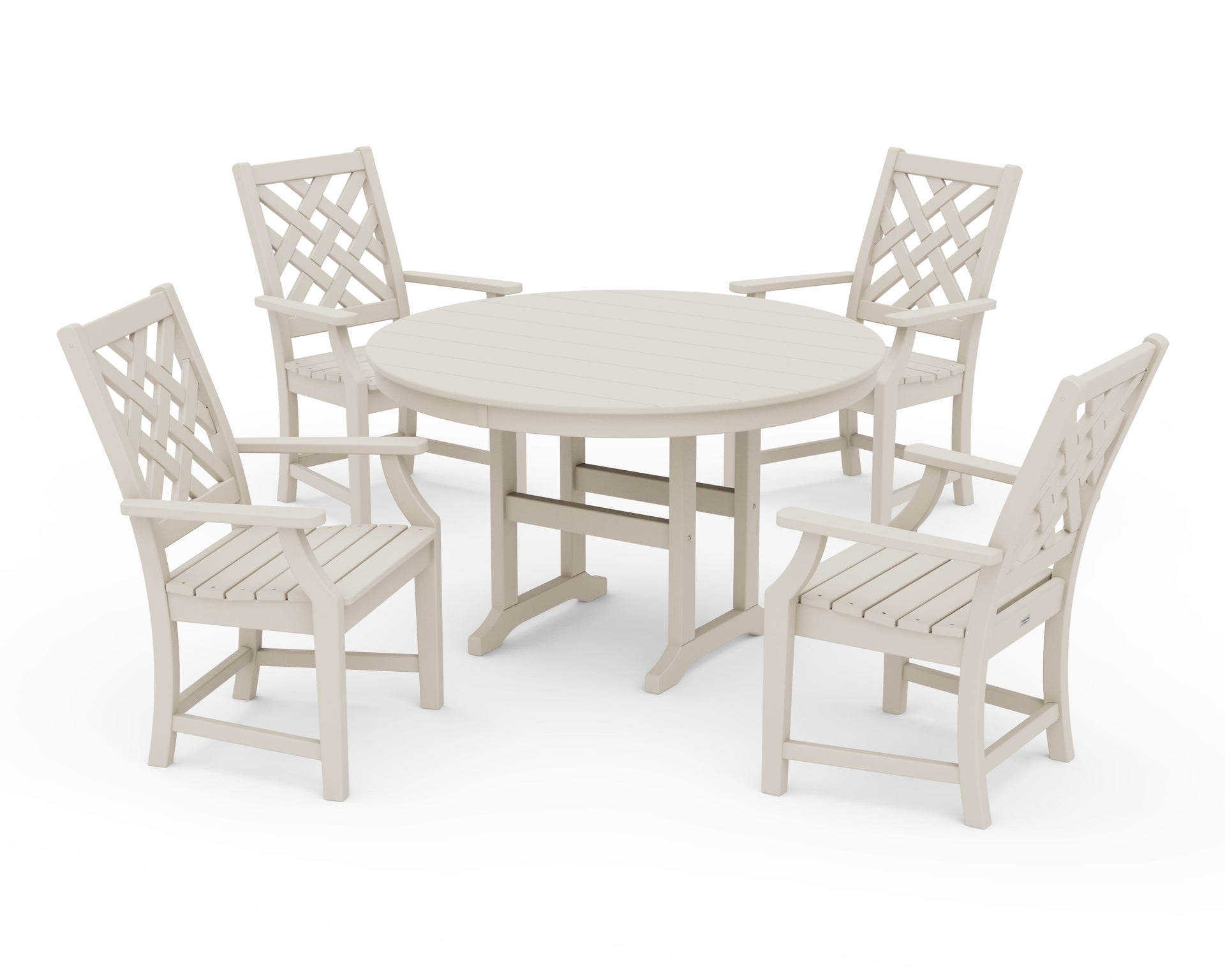 Wovendale 5-Piece Round Farmhouse Dining Set
