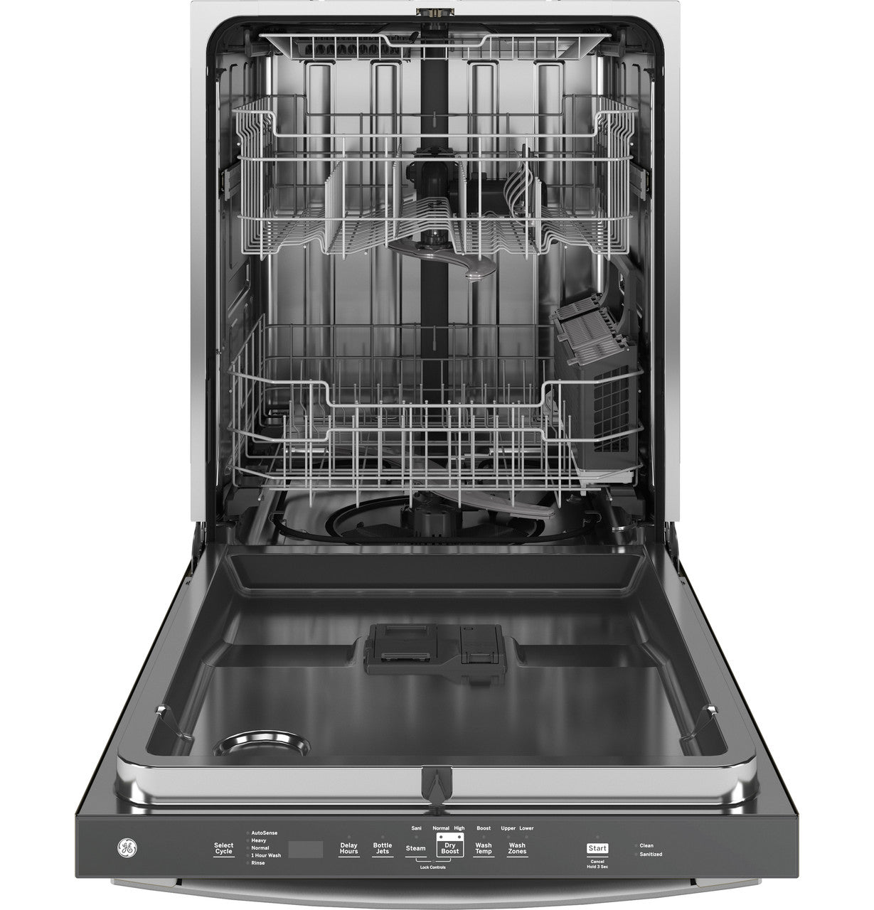 GE GE® ENERGY STAR® Top Control with Stainless Steel Interior Dishwasher with Sanitize Cycle