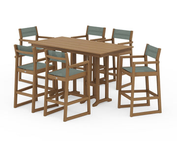 EDGE Sling Arm Chair 7-Piece Farmhouse Bar Set