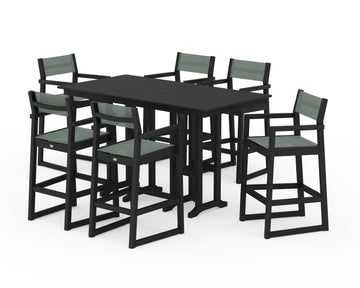 EDGE Sling Arm Chair 7-Piece Farmhouse Bar Set
