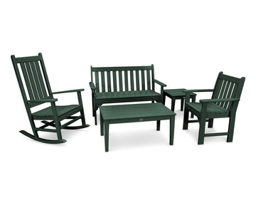 Vineyard 5-Piece Bench & Rocking Chair Set