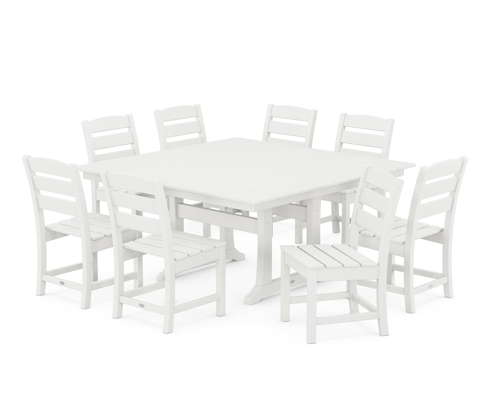 Lakeside 9-Piece Farmhouse Trestle Dining Set