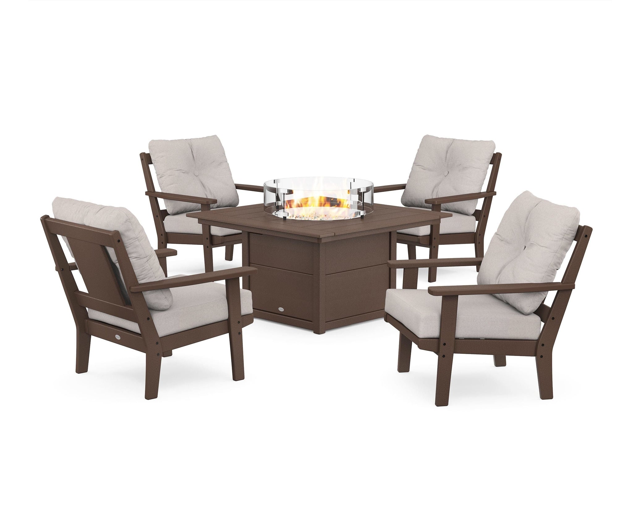 Prairie 5-Piece Deep Seating Set with Fire Pit Table