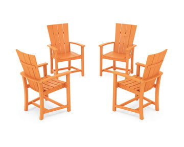 Quattro 4-Piece Upright Adirondack Conversation Set
