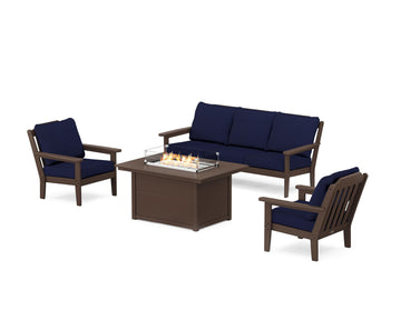 Cottage Deep Seating Fire Pit Table Set