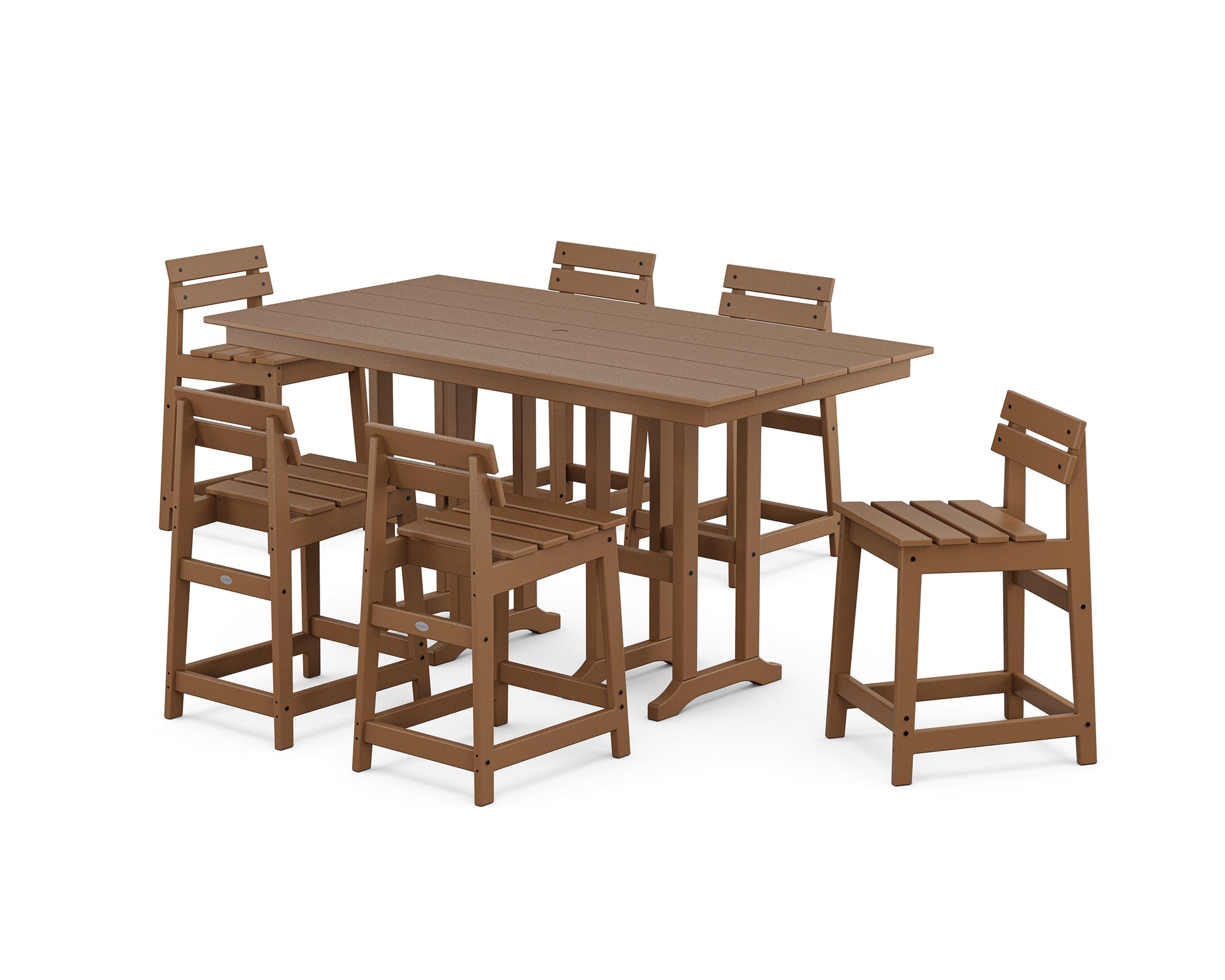 Modern Studio Plaza Lowback Counter Chair 7-Piece Set