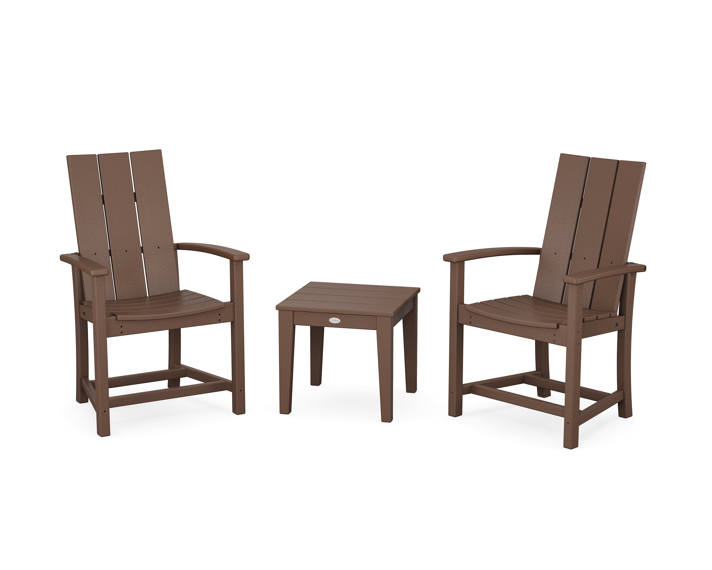 Modern 3-Piece Upright Adirondack Chair Set