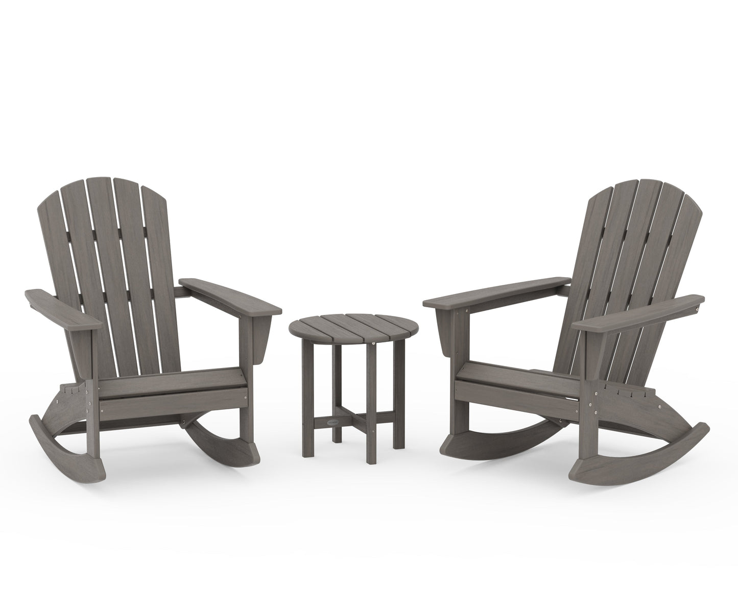 Nautical 3-Piece Adirondack Rocking Chair Set