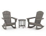 Nautical 3-Piece Adirondack Rocking Chair Set