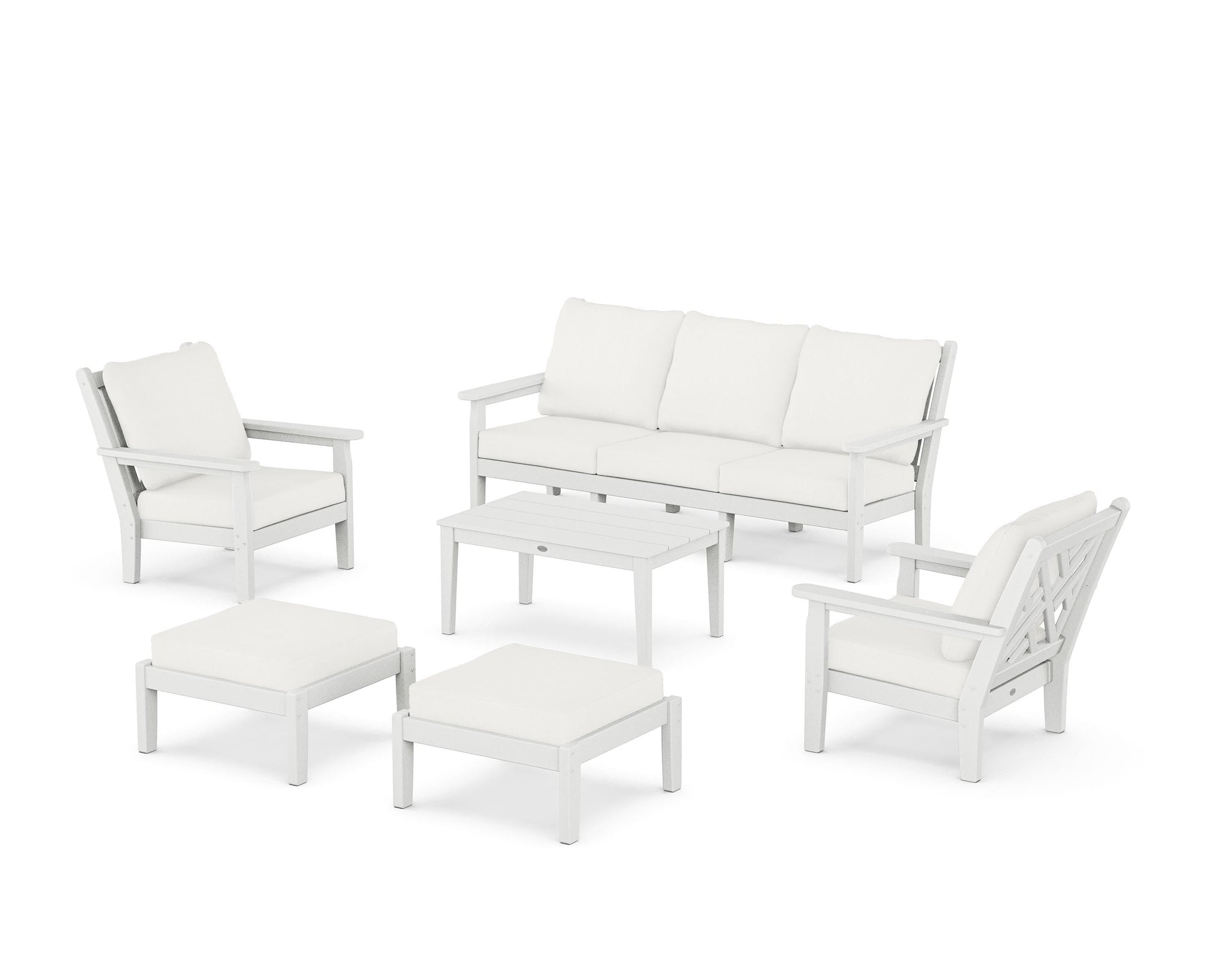 Chippendale 6-Piece Lounge Sofa Set