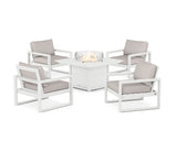 EDGE Sectional 5-Piece Deep Seating Set with Fire Pit Table