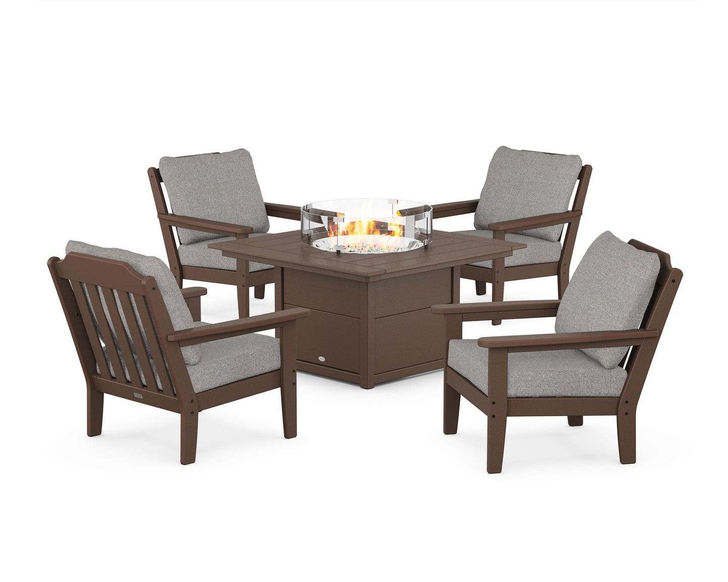 Cottage 5-Piece Deep Seating Set with Fire Pit Table