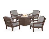 Cottage 5-Piece Deep Seating Set with Fire Pit Table