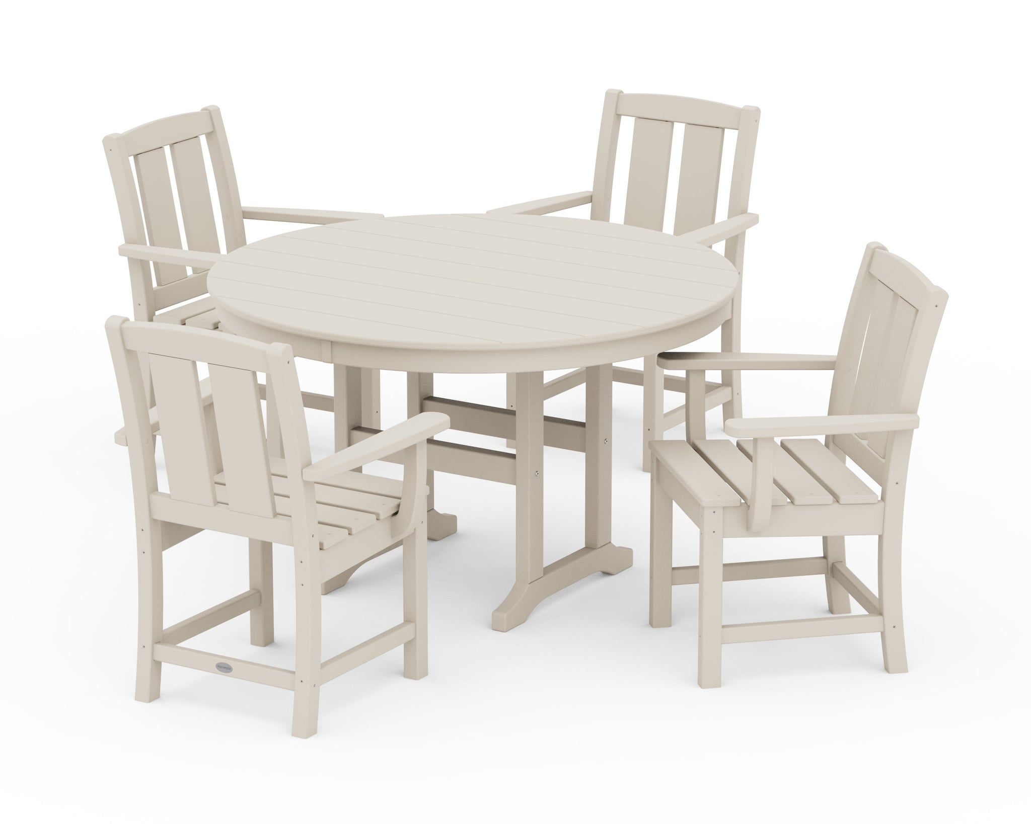 Mission 5-Piece Round Farmhouse Dining Set