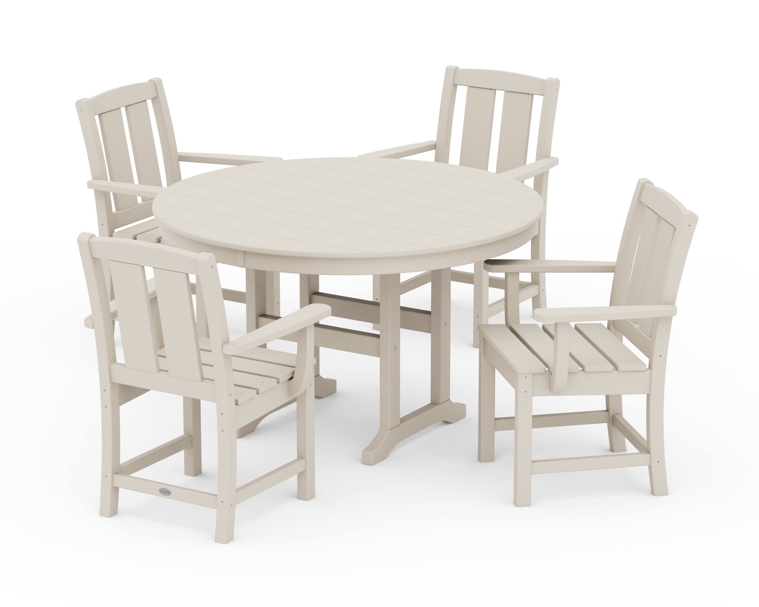 Mission 5-Piece Round Farmhouse Dining Set