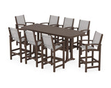 Coastal 9-Piece Bar Set with Trestle Legs