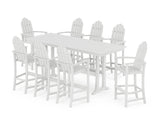 Classic Adirondack 9-Piece Farmhouse Bar Set with Trestle Legs
