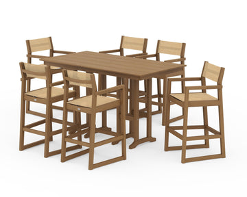 EDGE Sling Arm Chair 7-Piece Farmhouse Bar Set