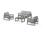 EDGE Sectional 4-Piece Deep Seating Set with Loveseat