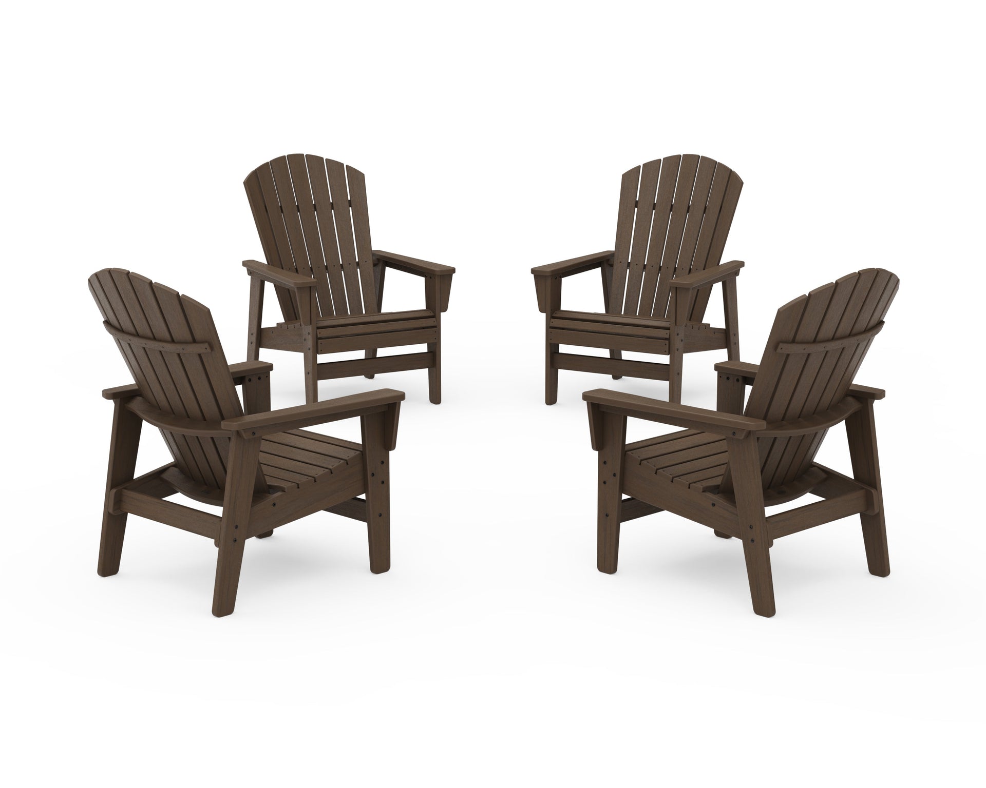 4-Piece Nautical Grand Upright Adirondack Chair Conversation Set