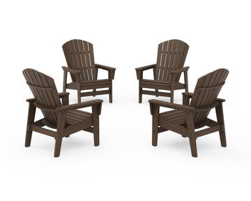 4-Piece Nautical Grand Upright Adirondack Chair Conversation Set
