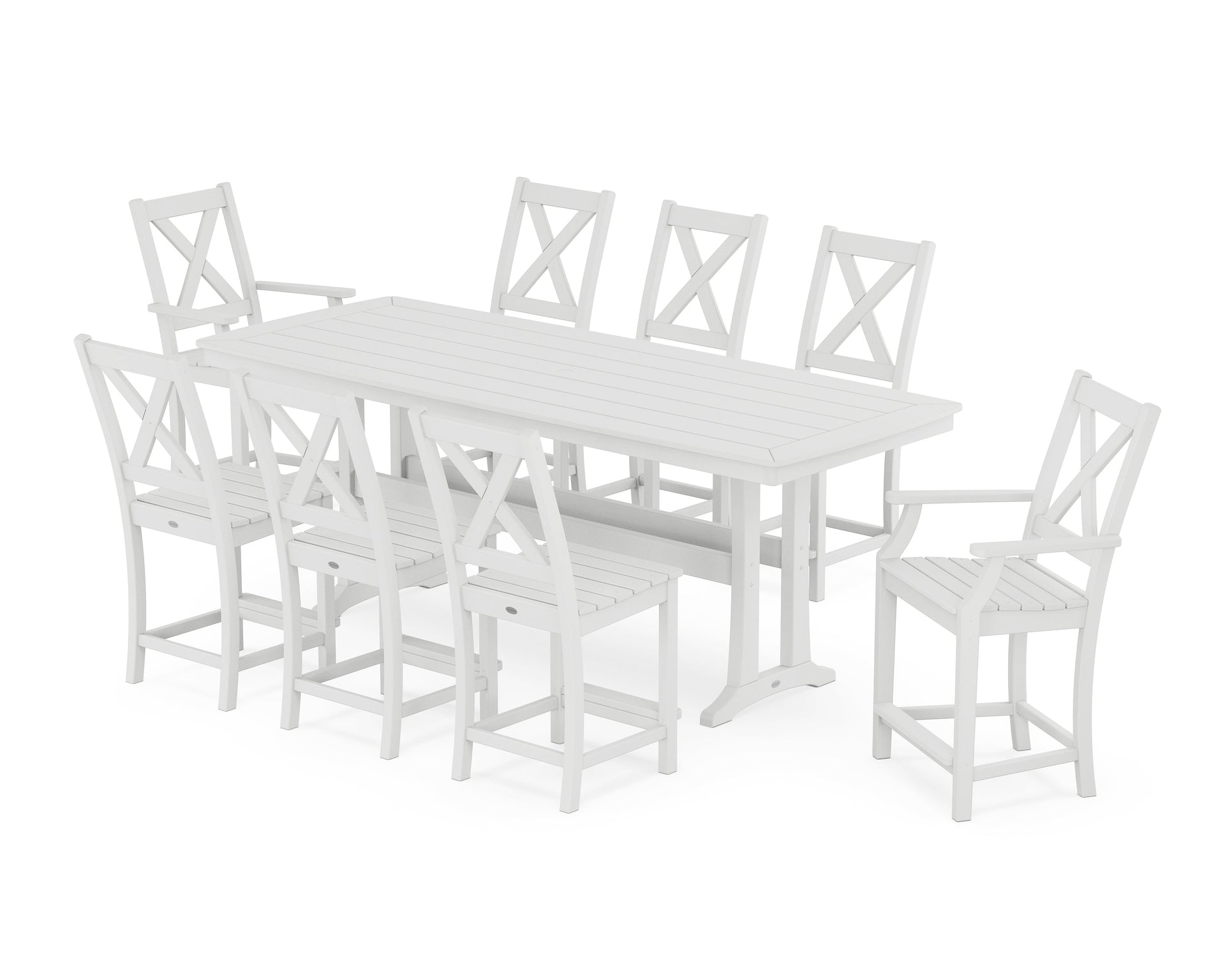 Braxton 9-Piece Counter Set with Trestle Legs