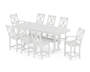 Braxton 9-Piece Counter Set with Trestle Legs