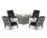 Wovendale 5-Piece Deep Seating Set with Fire Pit Table
