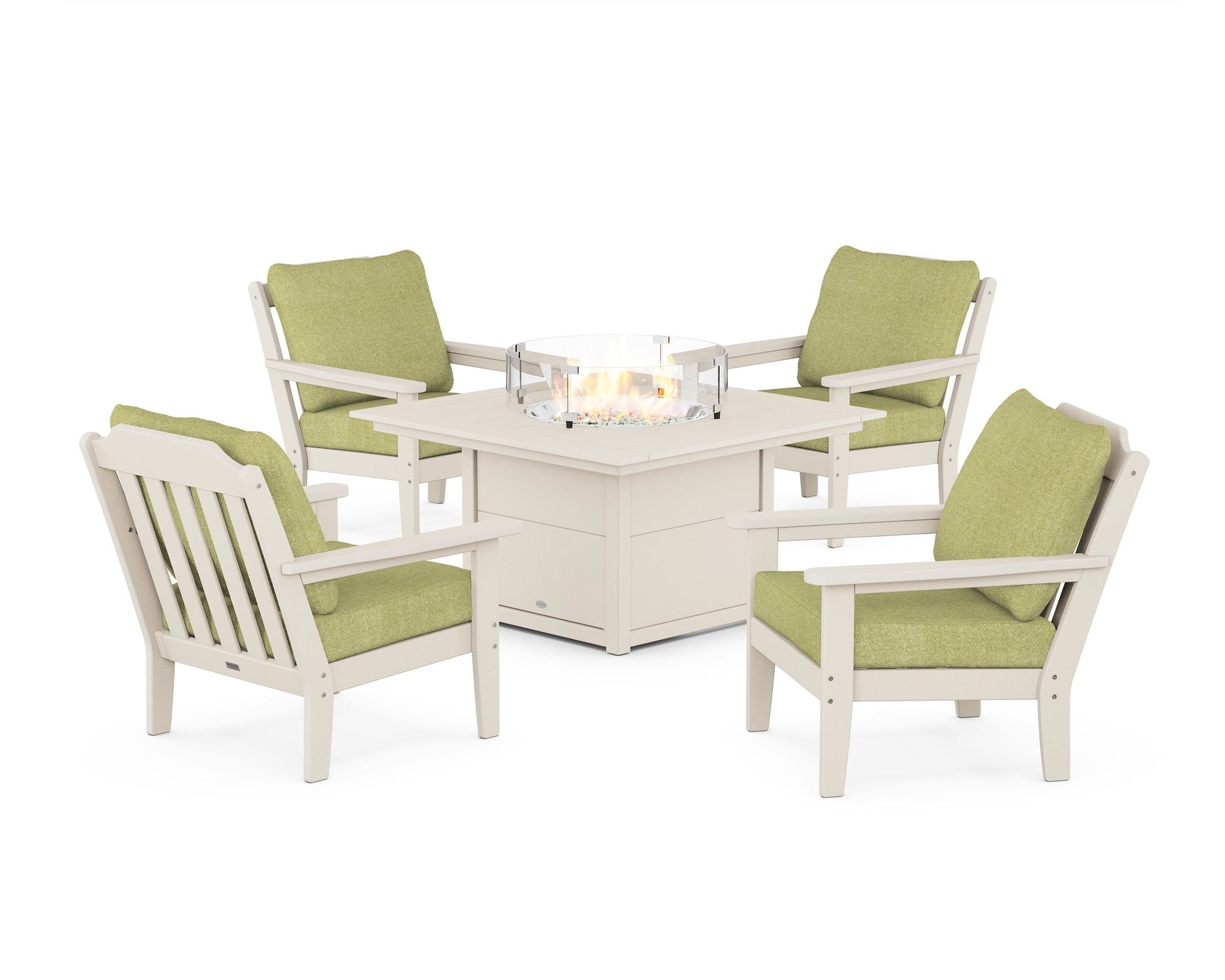 Cottage 5-Piece Deep Seating Set with Fire Pit Table
