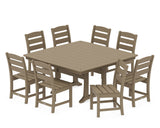 Lakeside 9-Piece Nautical Trestle Dining Set