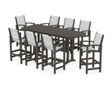 Coastal 9-Piece Bar Set with Trestle Legs