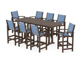 Coastal 9-Piece Bar Set with Trestle Legs