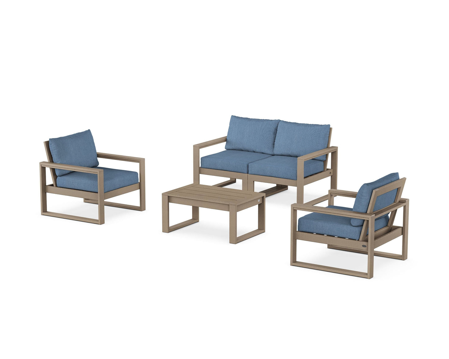 EDGE Sectional 4-Piece Deep Seating Set with Loveseat