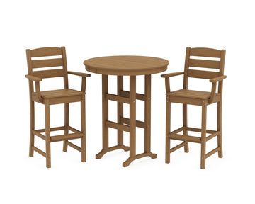 Lakeside 3-Piece Round Bar Arm Chair Set