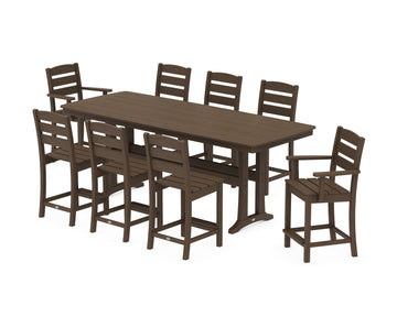 Lakeside 9-Piece Counter Set with Trestle Legs
